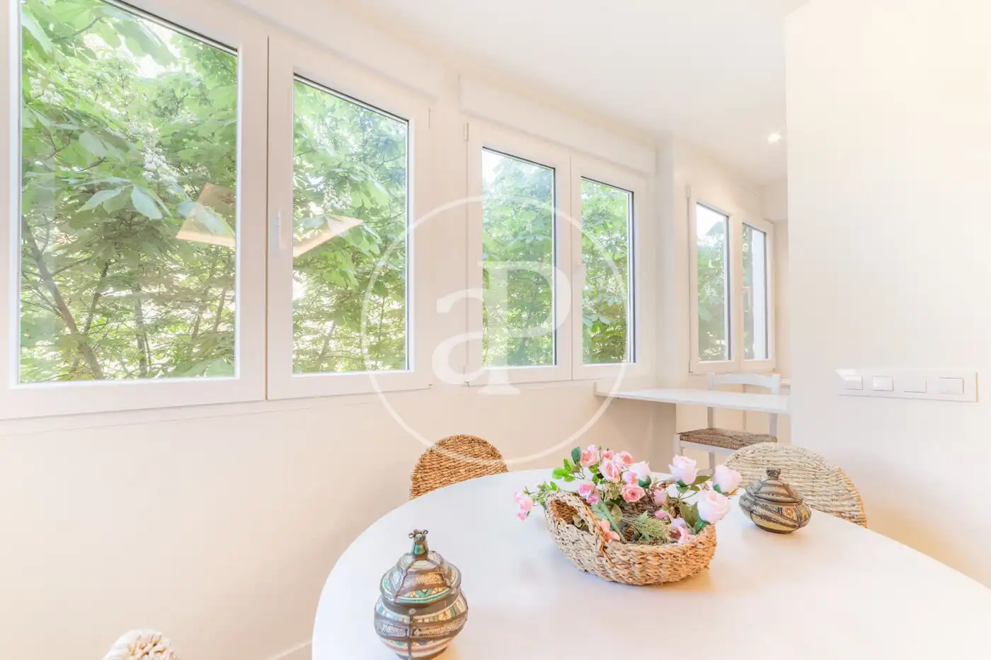 Dining room of Flat for rent in Madrid  with Air Conditioner, Heating and Furnished