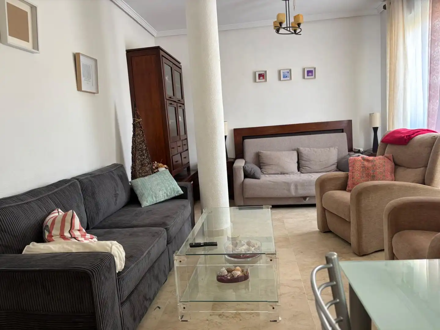 Wohnzimmer von Wohnung zur Miete in Dénia mit Klimaanlage, Terrasse und Schwimmbad