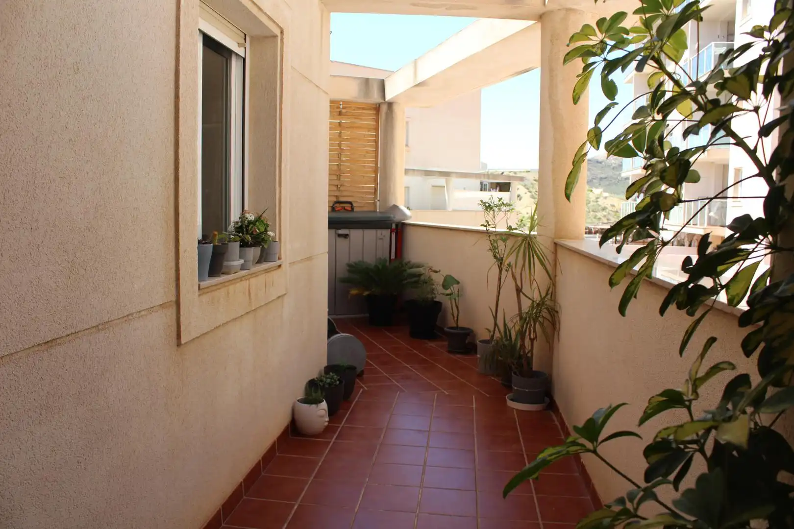 Balcony of Duplexes for sale in Roquetas de Mar  with Private garden, Terrace and Furnished
