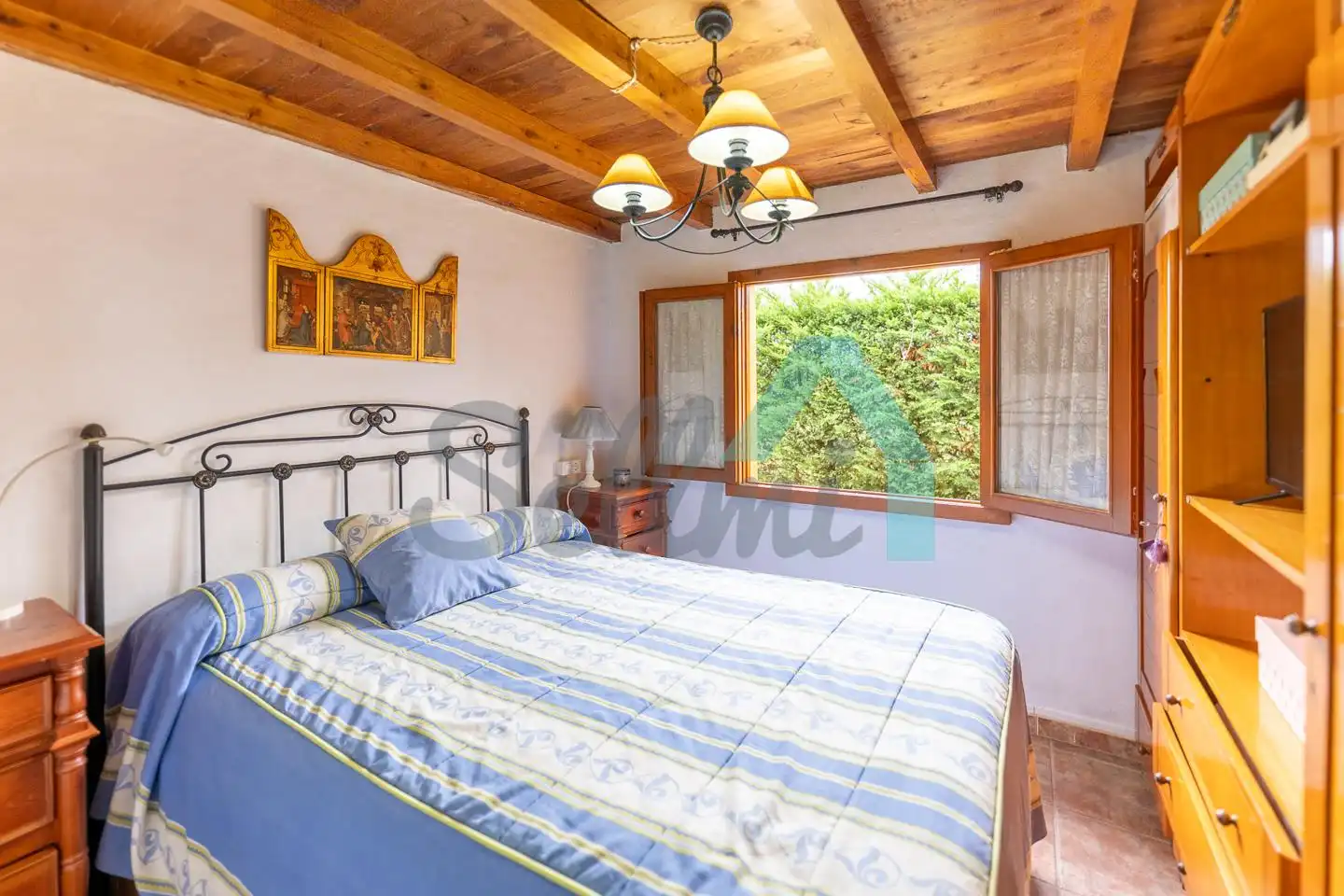 Bedroom of Houses for sale in Valdés - Luarca  with Private garden, Parquet flooring and Terrace