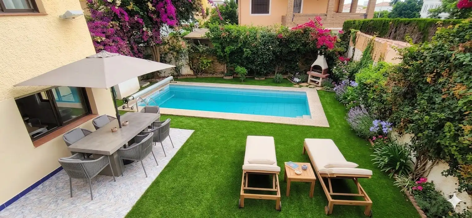 Swimming pool of Detached homes for sale in Benalmádena  with Storage room, Swimming Pool and Balcony