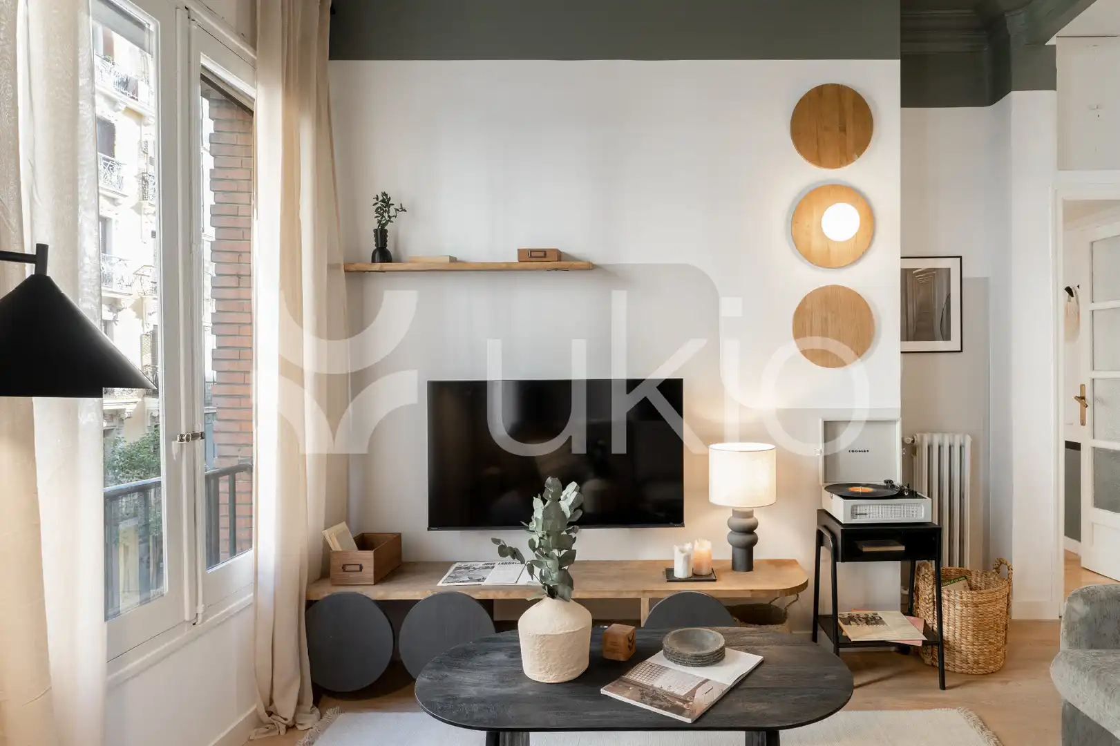 Sala de estar de Apartamento de alquiler en Madrid con Aire acondicionado, Calefacción y Amueblado