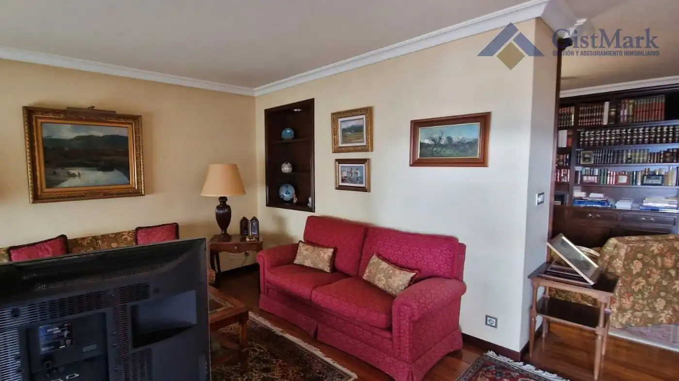 Sala de estar de Piso en venta en Vigo  con Calefacción, Parquet y Terraza