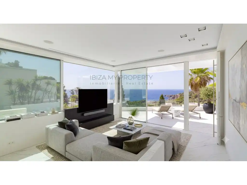 Sala de estar de Casa o chalet en venta en Santa Eulària des Riu con Aire acondicionado, Trastero y Piscina