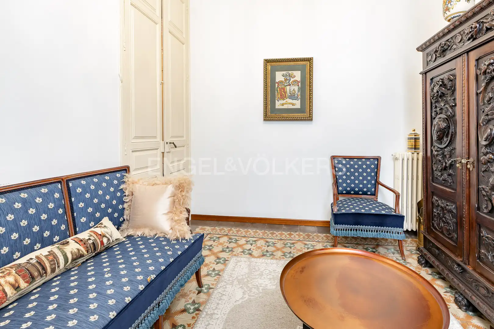 Sala d'estar de Oficina de lloguer en Badalona amb Aire condicionat i Moblat