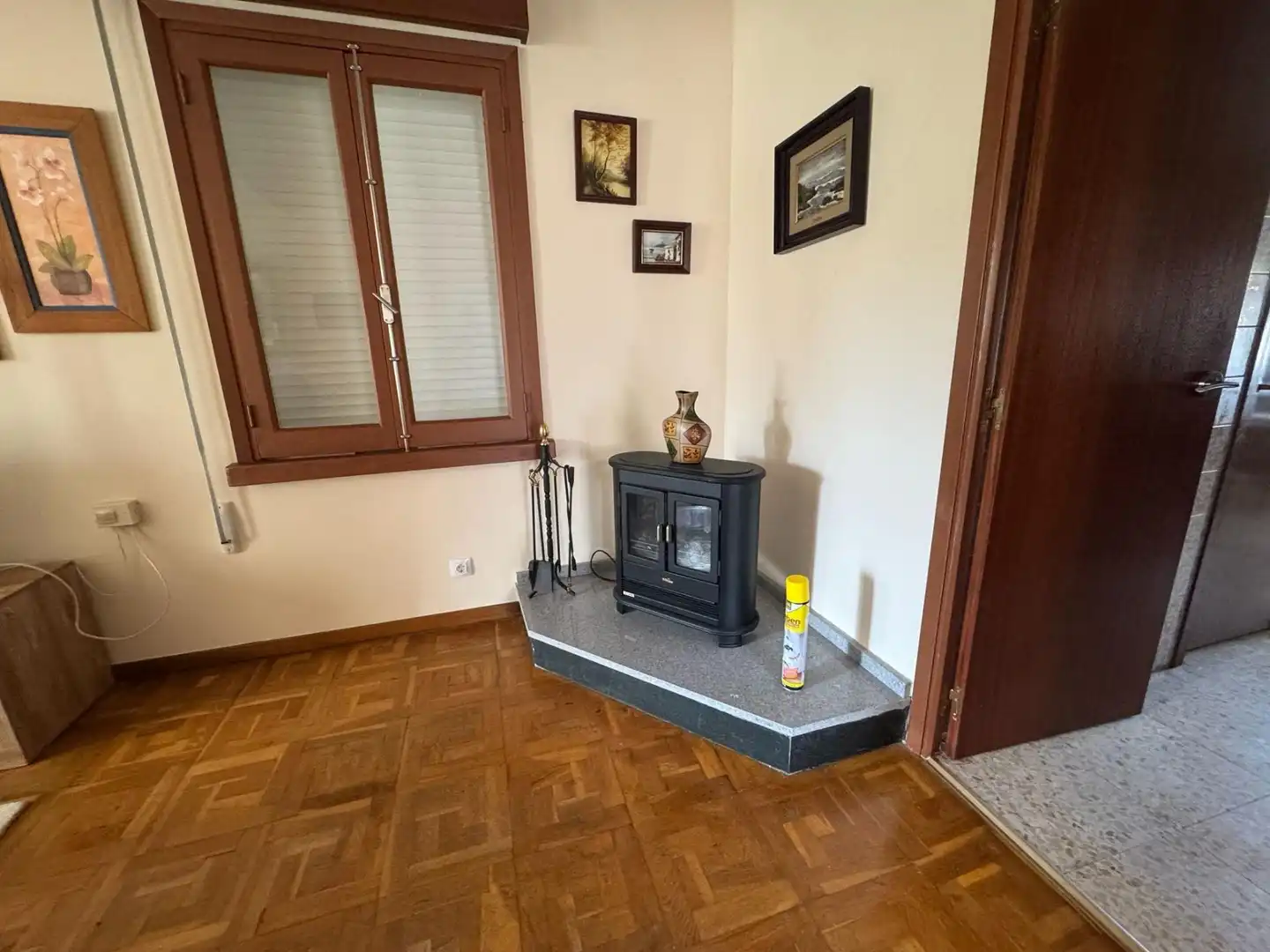 Living room of Flat for sale in As Nogais   with Heating, Terrace and Furnished