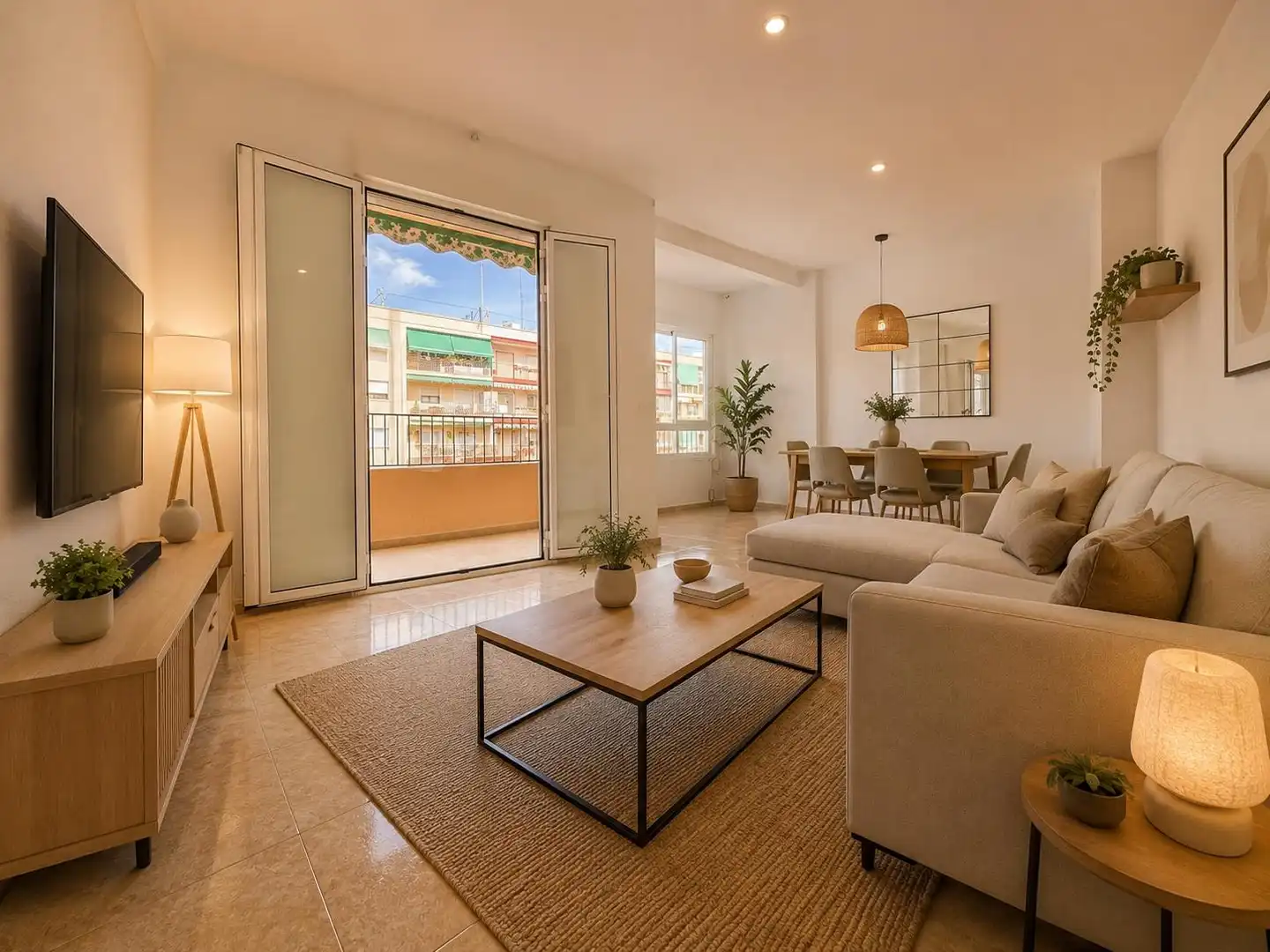 Sala de estar de Piso en venta en Alicante / Alacant con Balcón