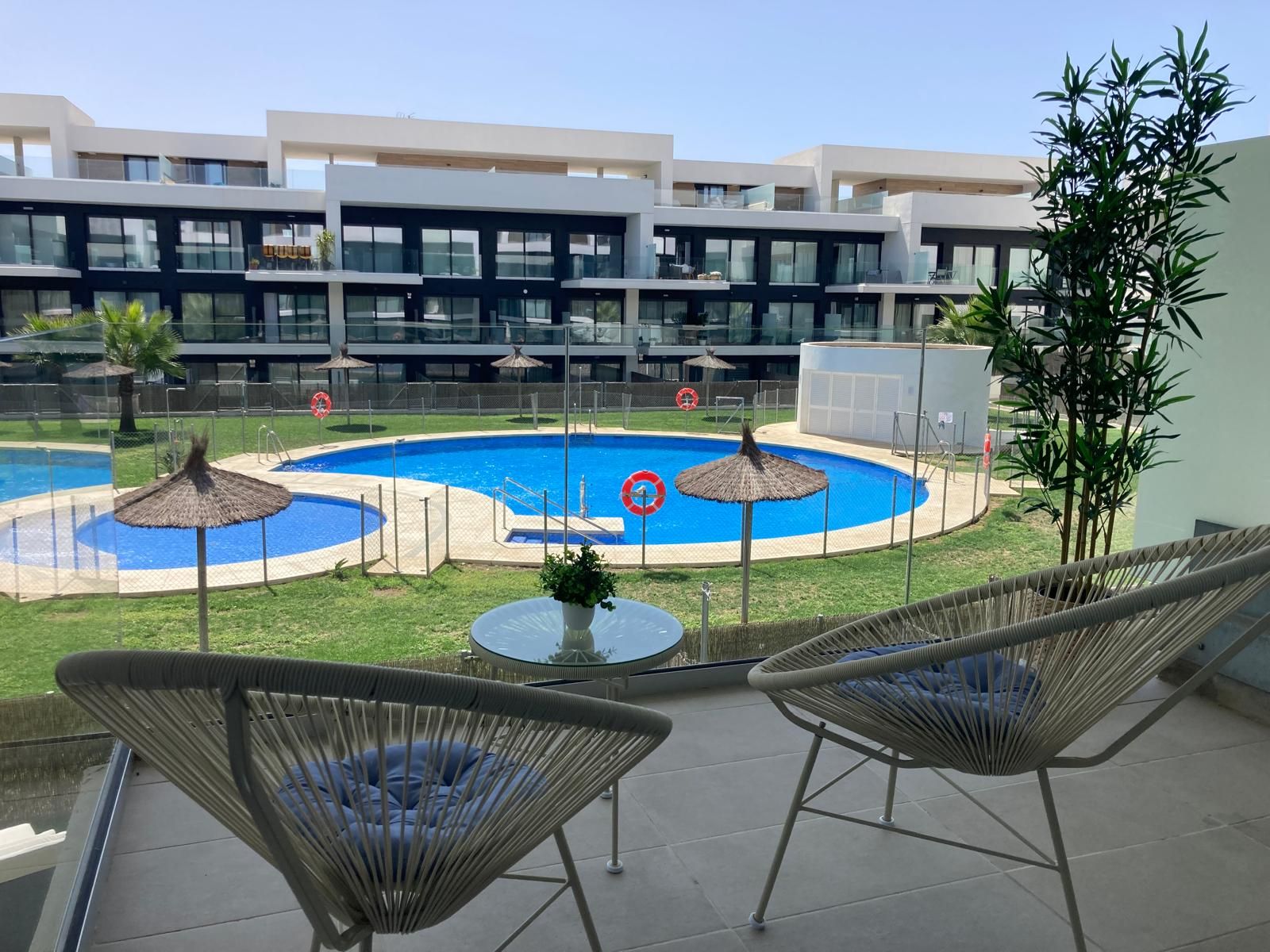 Jardí de Pis de lloguer en Zahara de los Atunes amb Aire condicionat, Jardí privat i Terrassa