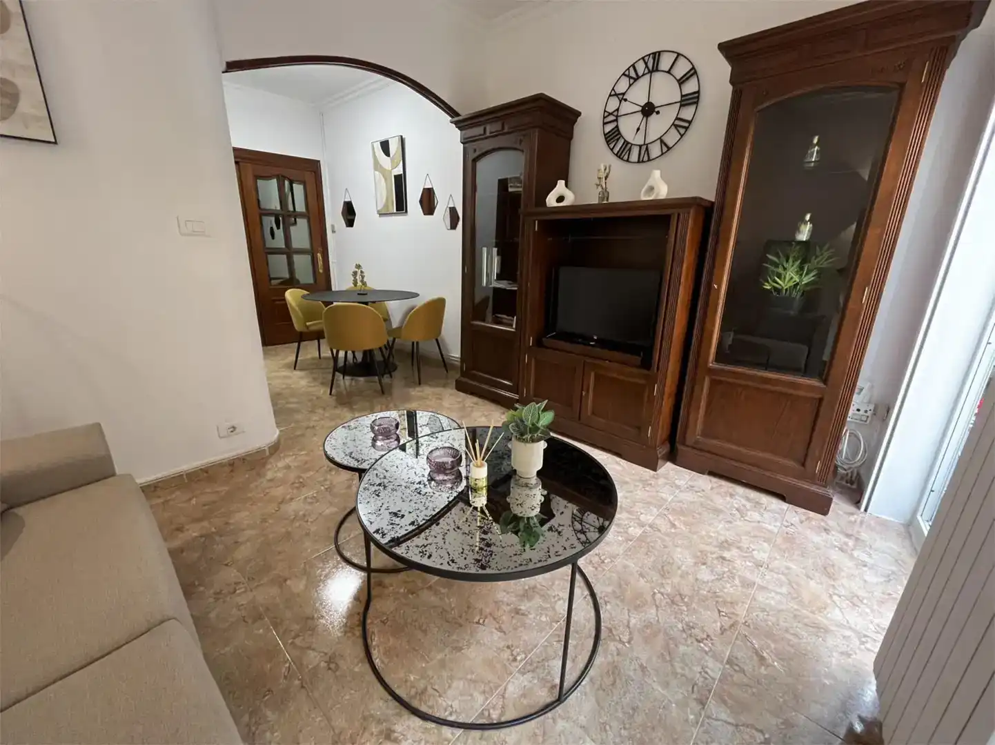 Sala d'estar de Casa adosada de lloguer en Centro - Echegaray