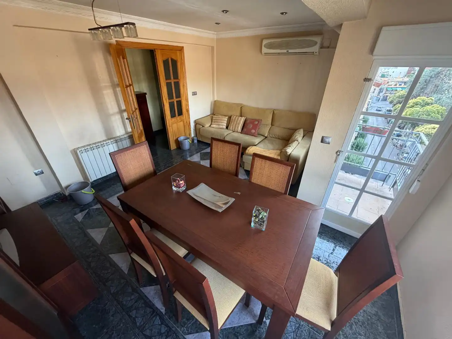 Dining room of Flat for sale in Jaén  with Air Conditioner, Furnished and Balcony