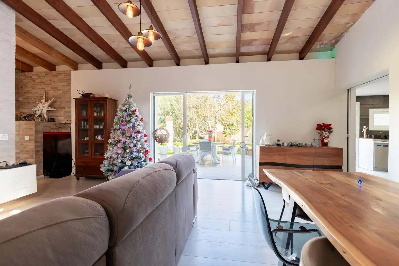 Sala d'estar de Casa o xalet en venda en  Palma de Mallorca amb Aire condicionat, Jardí privat i Parquet