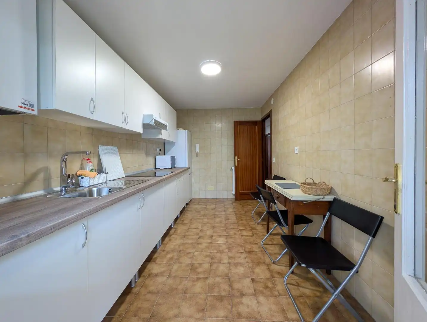 Küche von Wohnung zur Miete in Santander mit Heizung, Parkett und Möbliert