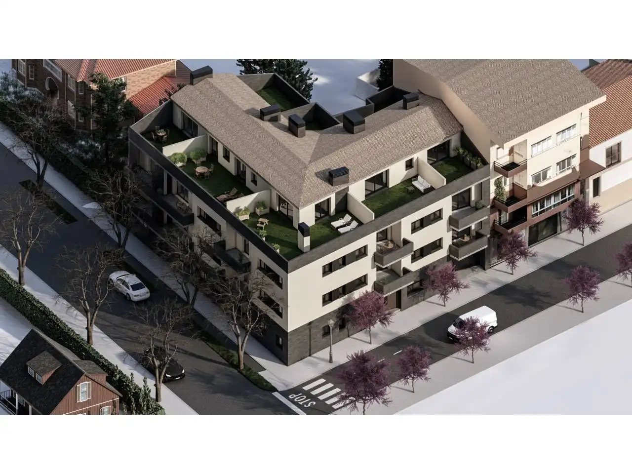 Vista exterior de Piso en venta en Sant Julià de Vilatorta con Calefacción y Terraza