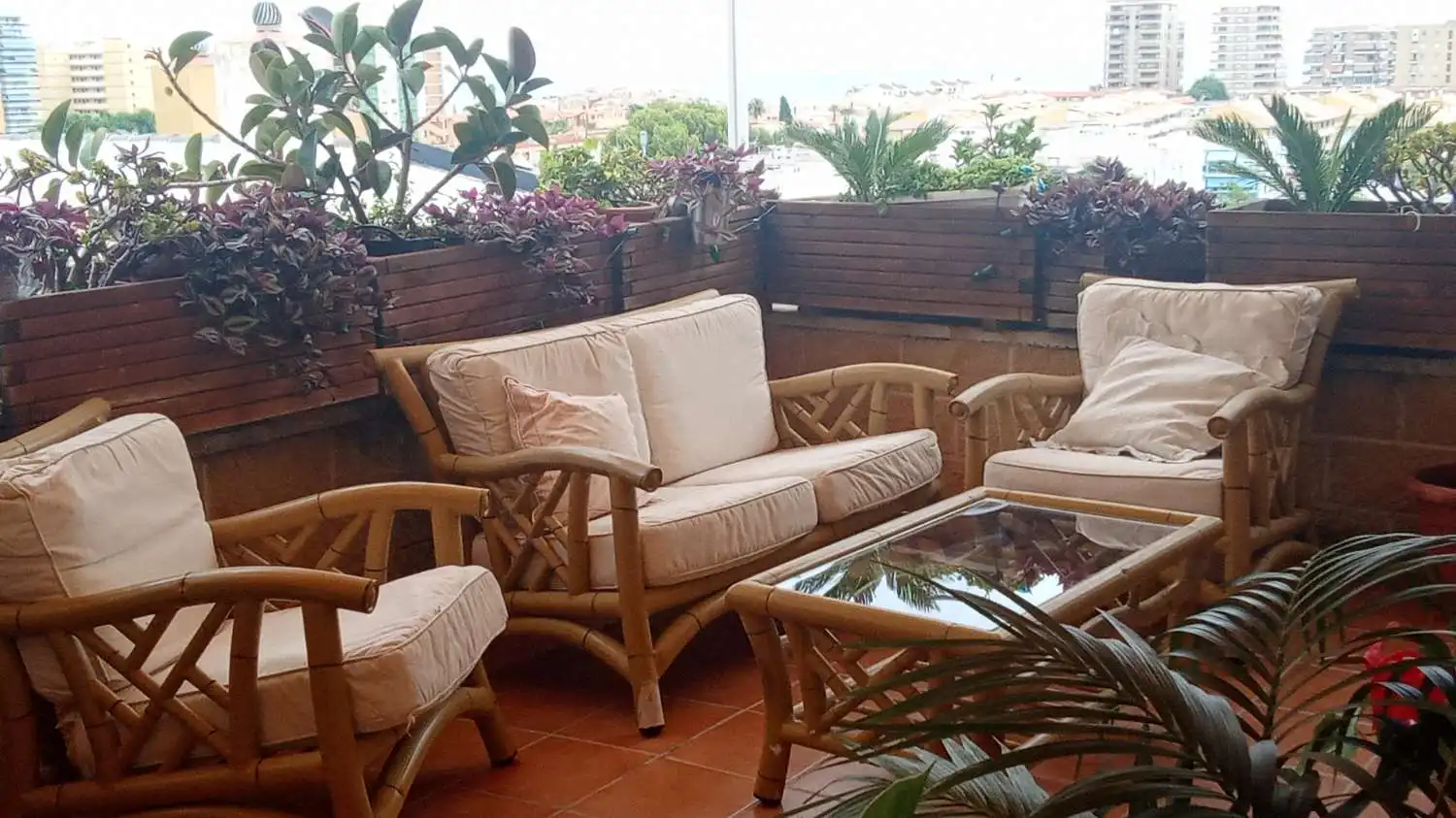 Terrasse von Maisonette zum Verkauf in Oropesa del Mar / Orpesa mit Klimaanlage, Schwimmbad und Möbliert