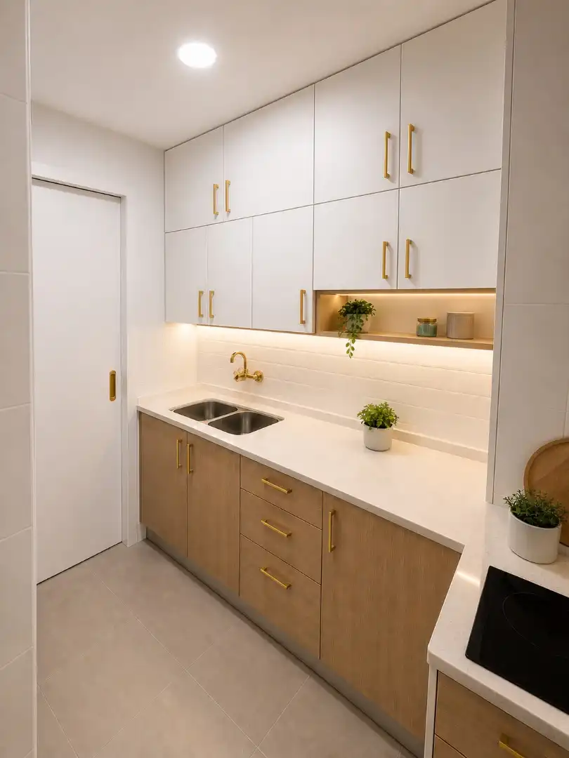 Küche von Wohnung zum Verkauf in Sant Boi de Llobregat mit Klimaanlage, Privatgarten und Möbliert