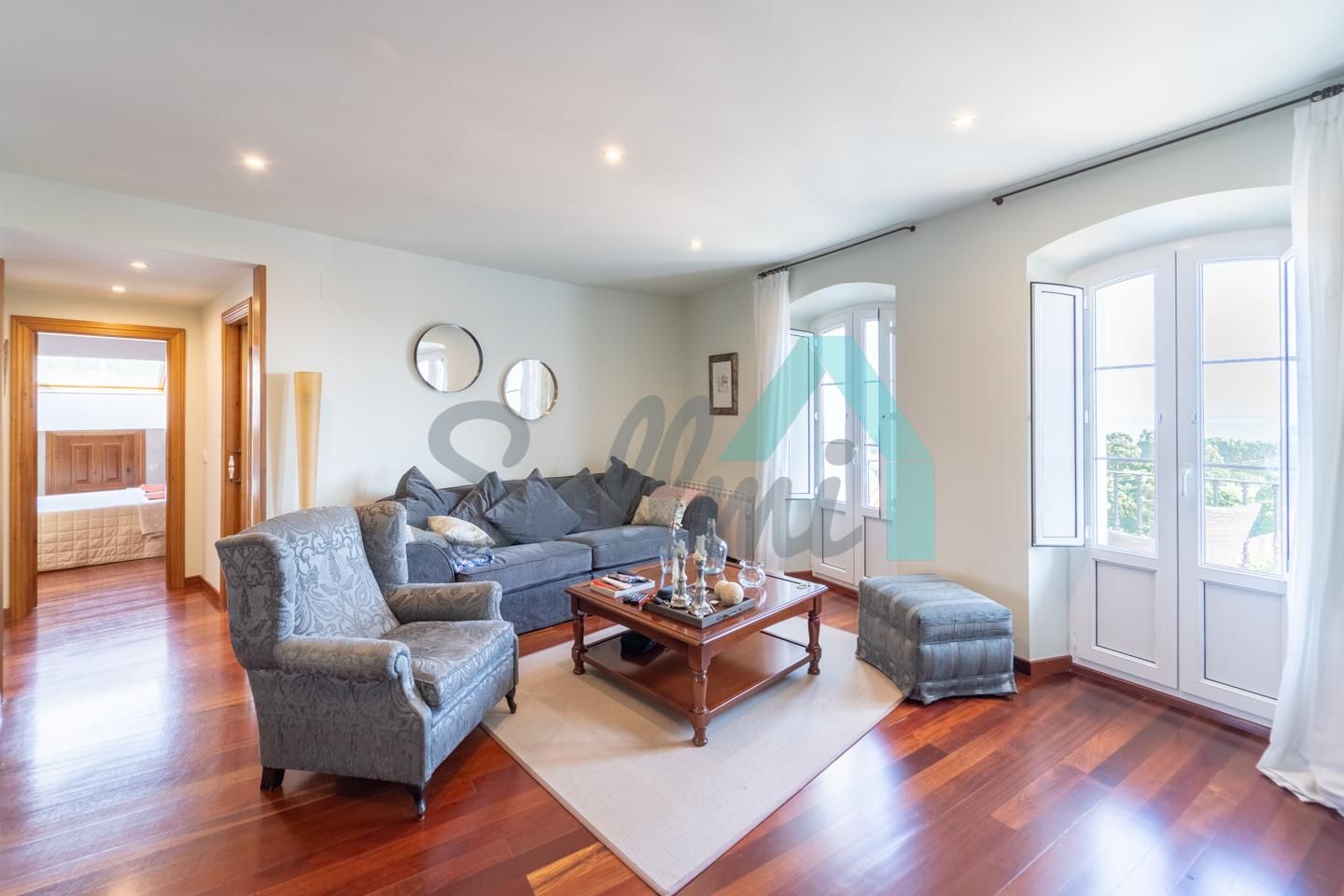 Living room of Flat for sale in Pravia  with Heating, Parquet flooring and Terrace