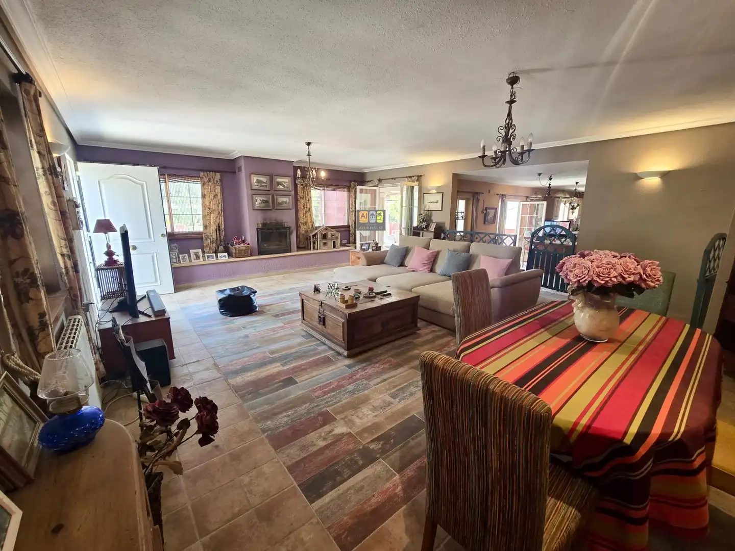 Sala de estar de Casa o chalet en venta en La Nucia con Aire acondicionado, Jardín privado y Terraza