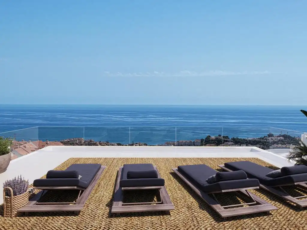 Terrassa de Casa adosada en venda en Mijas amb Aire condicionat, Jardí privat i Terrassa