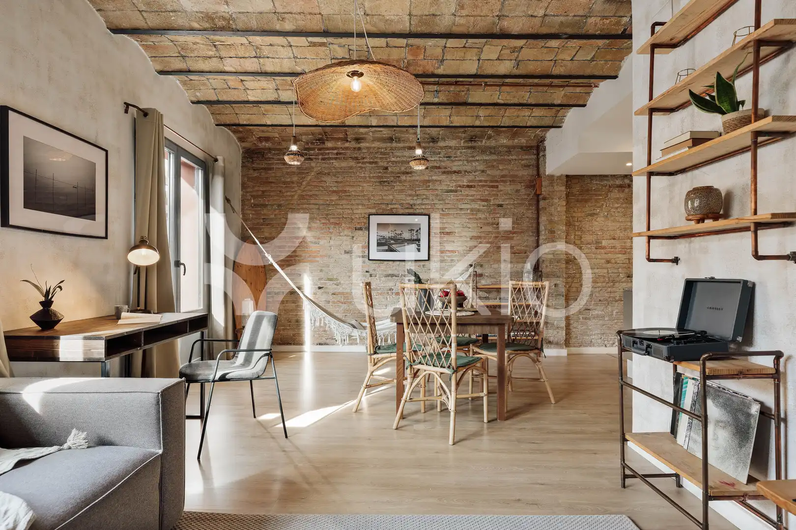 Living room of Apartments for rent in Barcelona  with Air Conditioner, Heating and Furnished