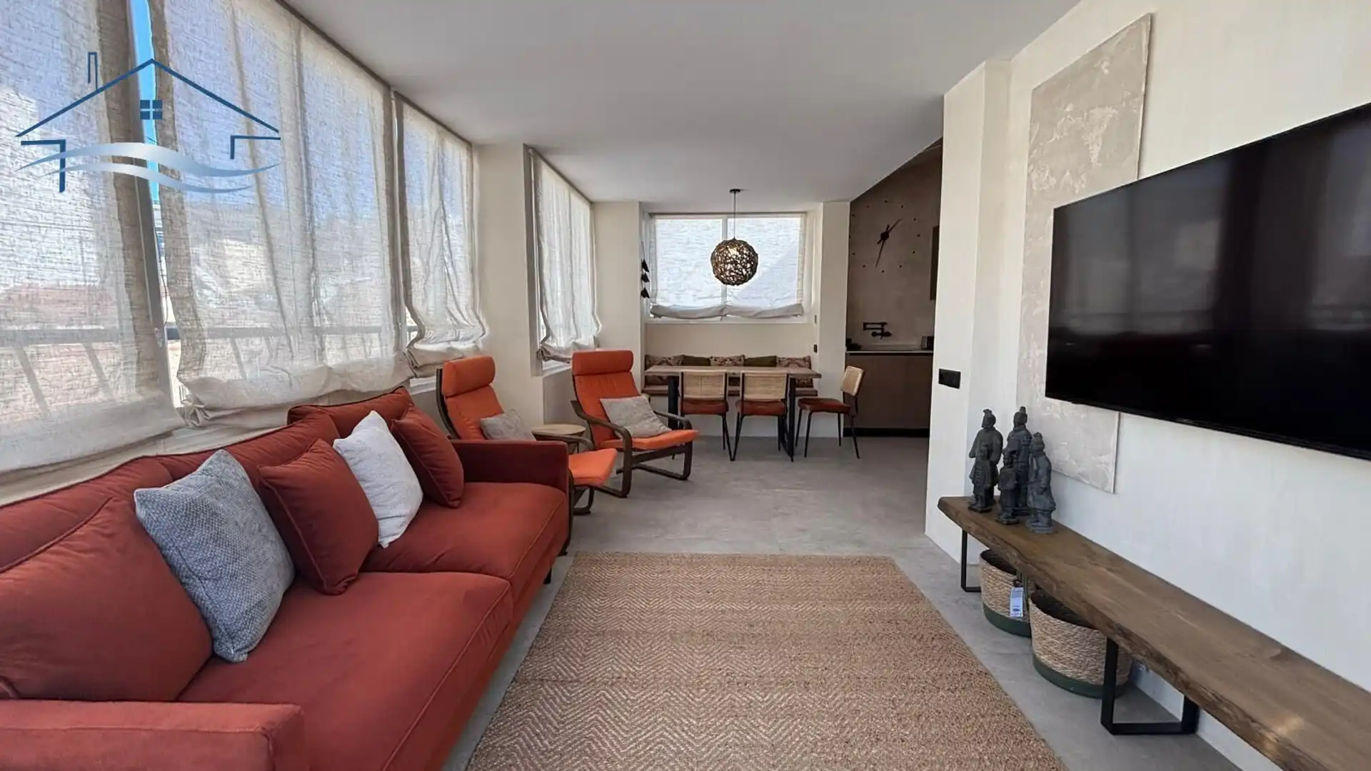 Sala d'estar de Àtic en venda en Alicante / Alacant amb Aire condicionat, Calefacció i Terrassa