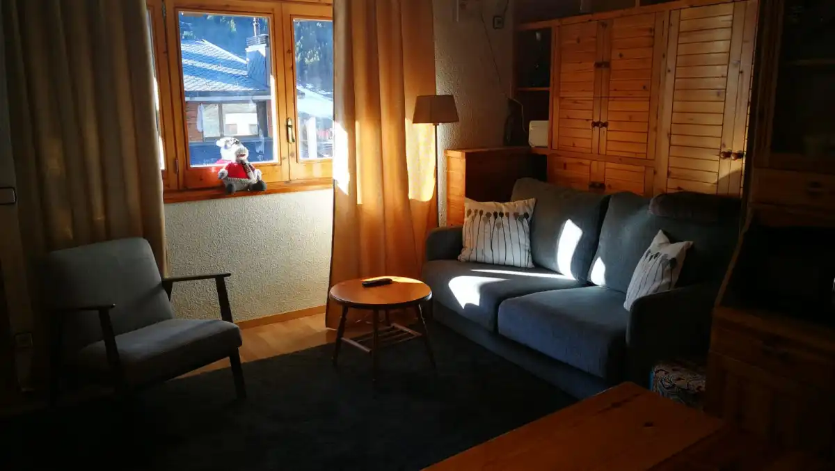 Sala de estar de Piso de alquiler en Canillo con Calefacción, Parquet y Amueblado