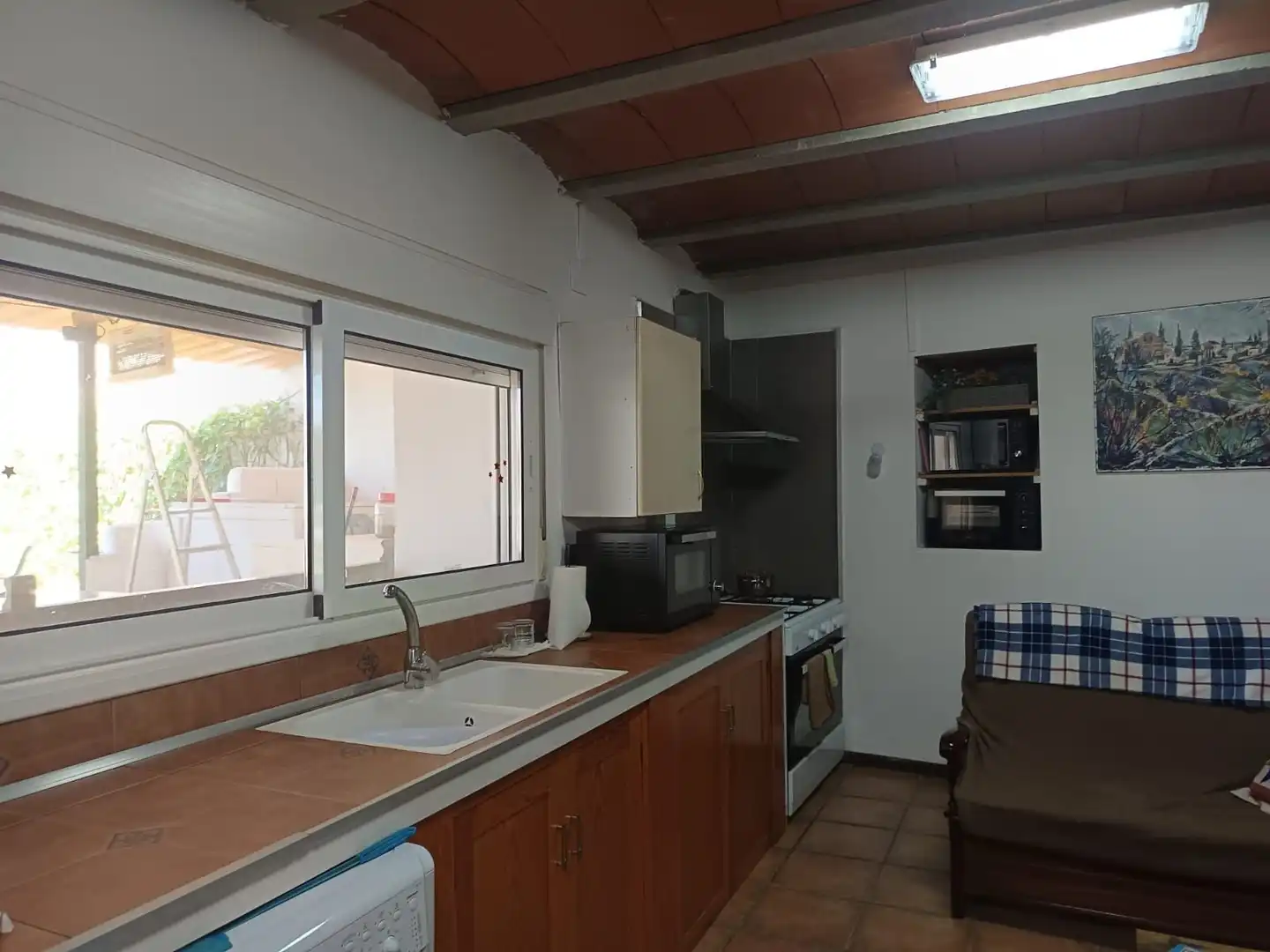 Cocina de Finca rústica en venta en Monzón con Calefacción, Jardín privado y Terraza