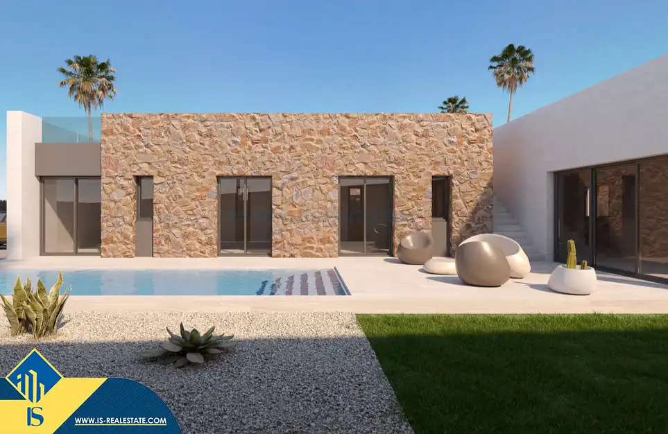 Casas con piscina en construcción en Algorfa, provincia de Alicante. 3 habitaciones | 119 m² | 12 kilómetros del mar, imatge 2