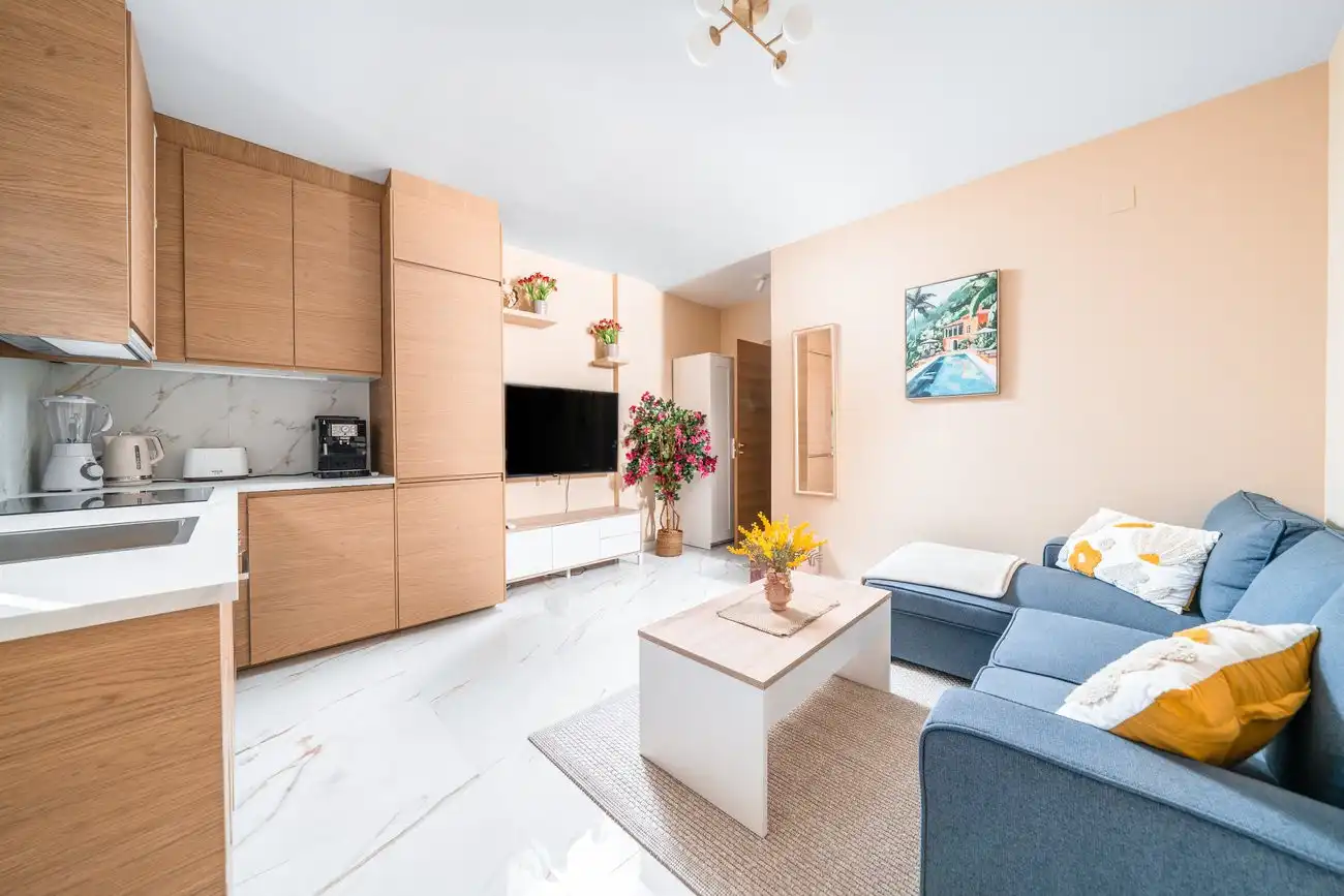 Sala de estar de Apartamento en venta en Torrevieja con Aire acondicionado, Piscina y Amueblado