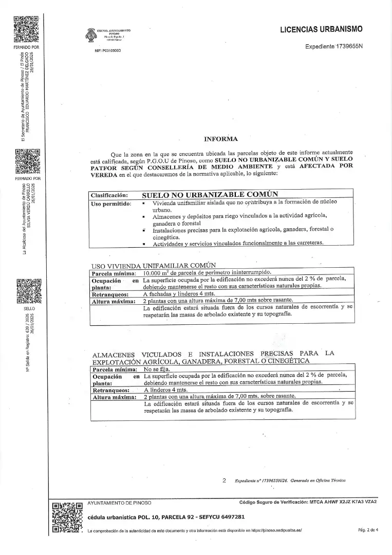 Parking de Terreno en venta en El Pinós / Pinoso