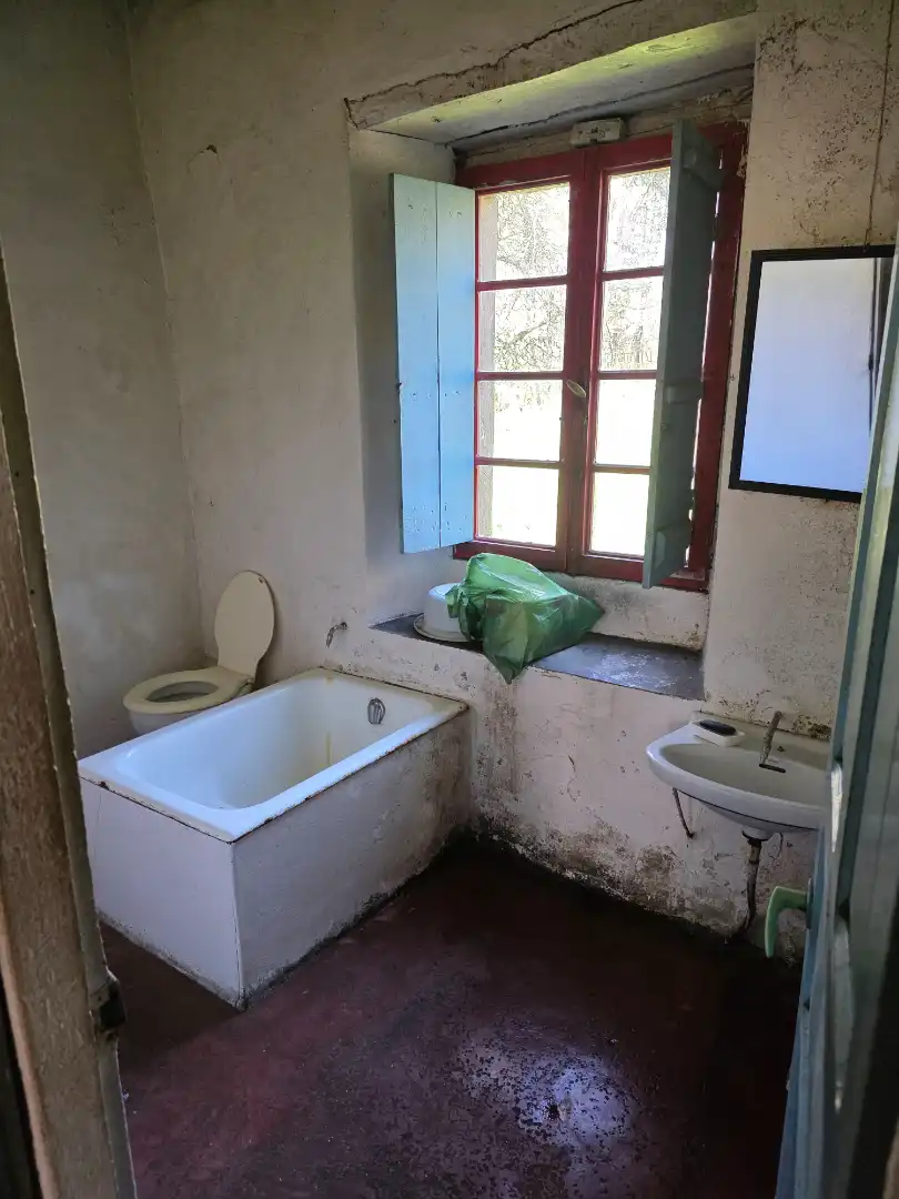Baño de Finca rústica en venta en Xermade con Jardín privado