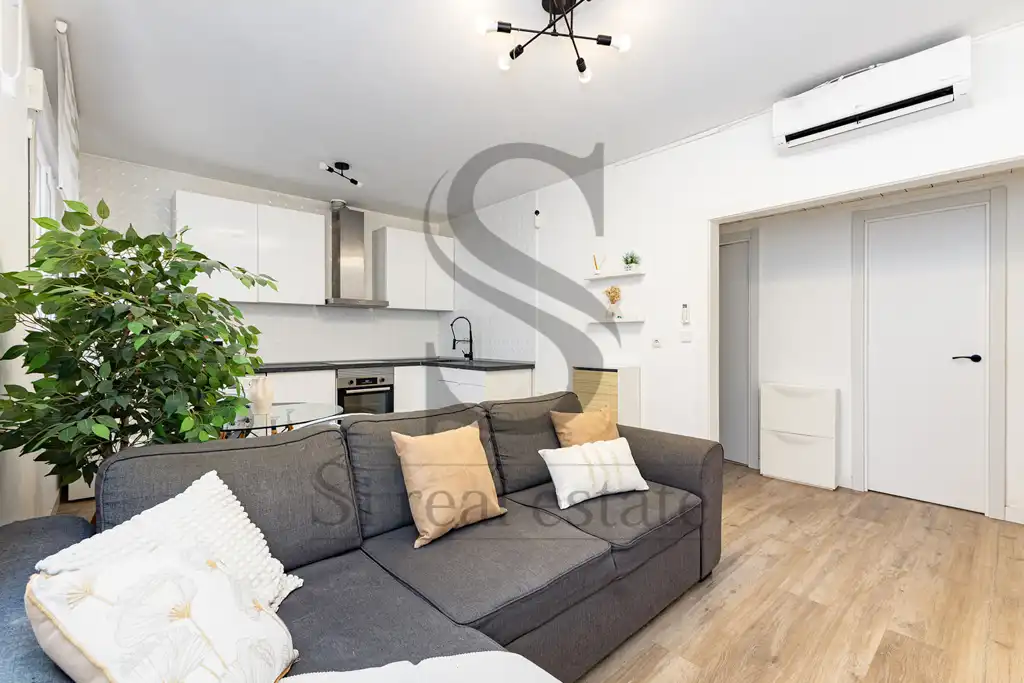 Sala de estar de Piso en venta en Barcelona con Aire acondicionado y Parquet