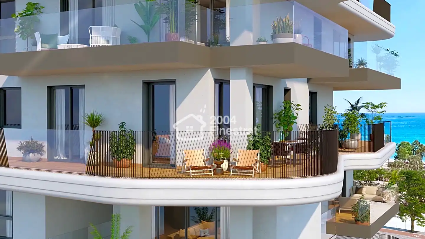Terrace of Flat for sale in Villajoyosa / La Vila Joiosa  with Air Conditioner, Terrace and Community pool
