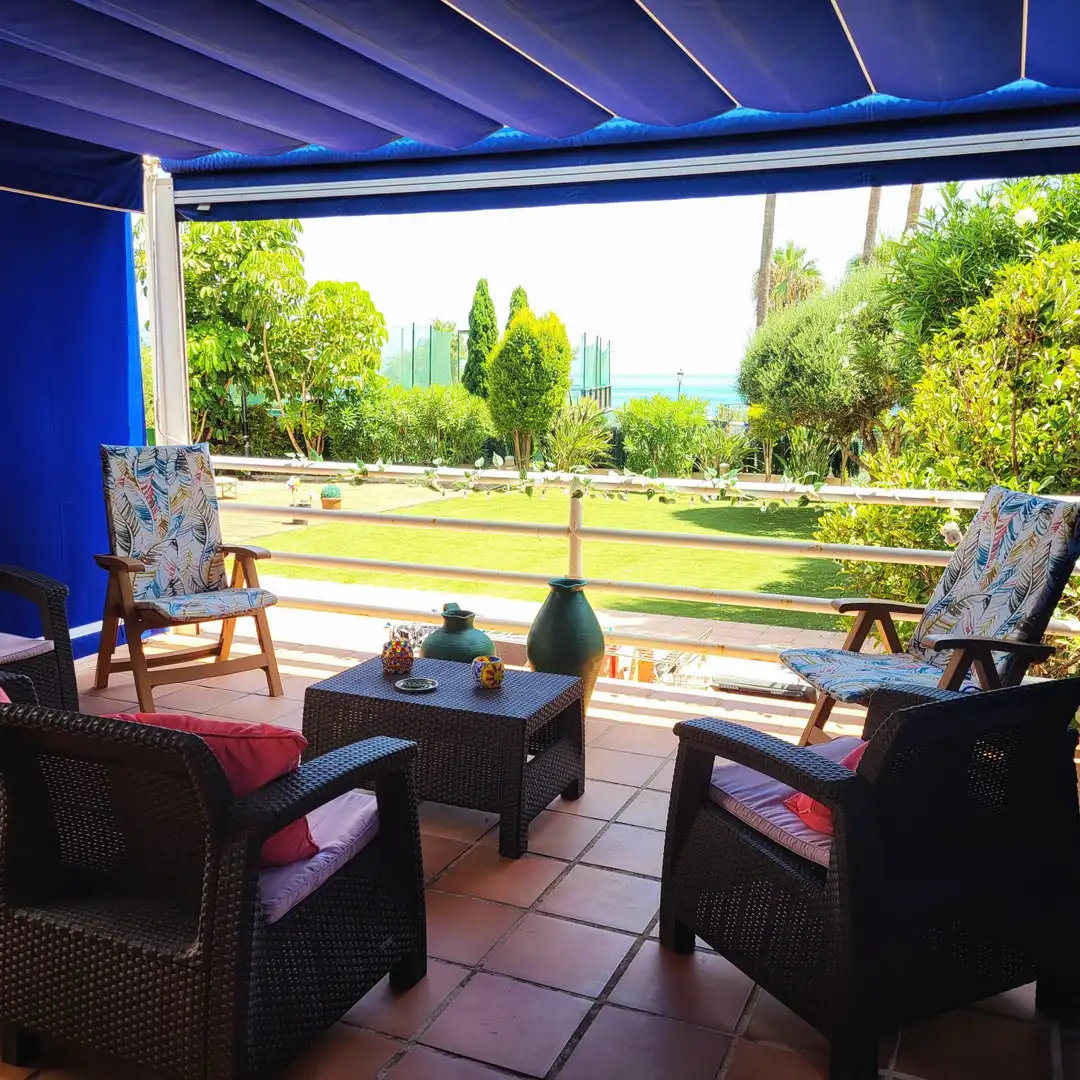 Terrassa de Planta baixa en venda en Manilva amb Aire condicionat, Jardí privat i Terrassa