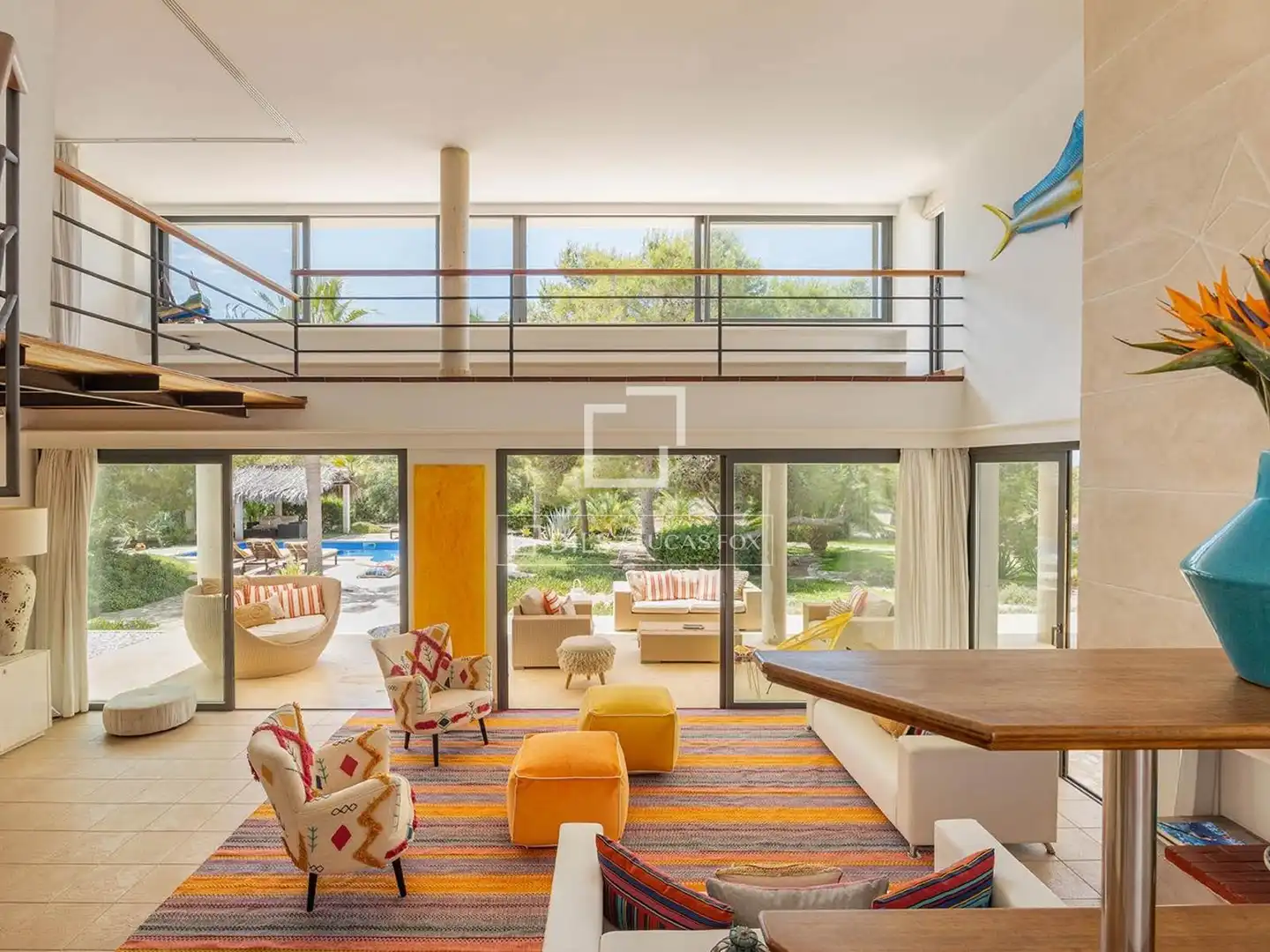 Sala de estar de Casa o chalet de alquiler en Formentera con Aire acondicionado, Jardín privado y Terraza