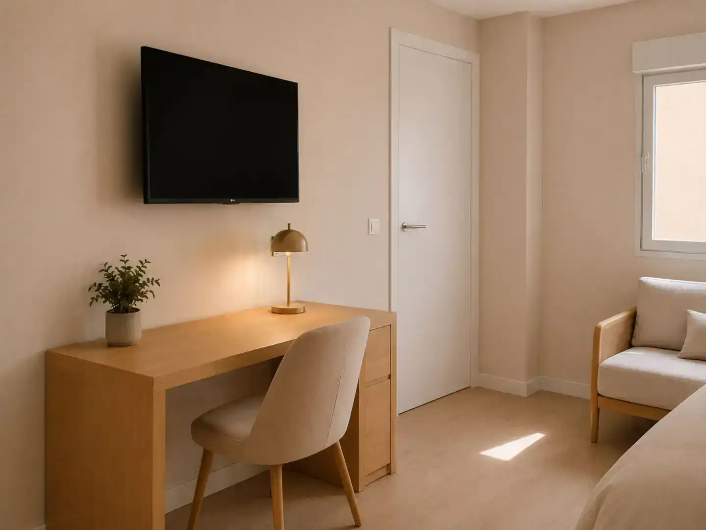 Schlafzimmer von Wohnung zur Miete in Granada mit Klimaanlage und Möbliert