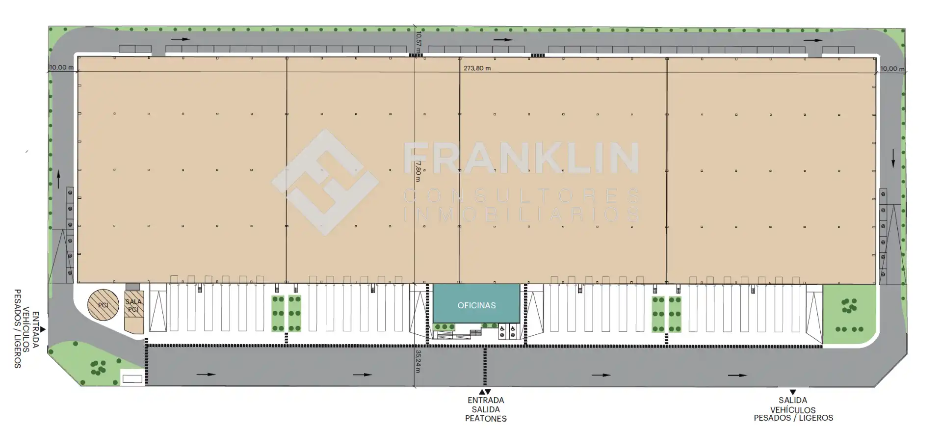 Parkplatz von Fabrikhallen zur Miete in Martorelles