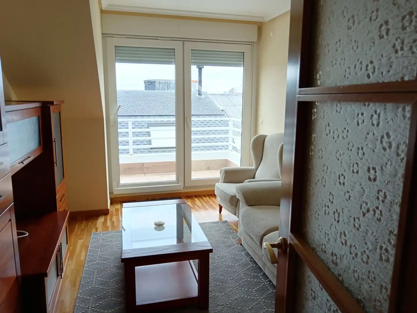 Wohnzimmer von Wohnung zur Miete in A Coruña Capital  mit Heizung, Terrasse und Möbliert