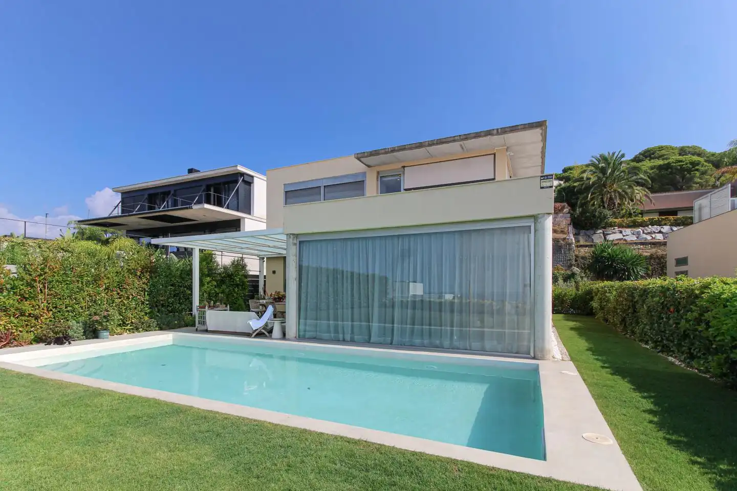 Piscina de Casa o xalet en venda en Sant Vicenç de Montalt amb Aire condicionat, Jardí privat i Terrassa