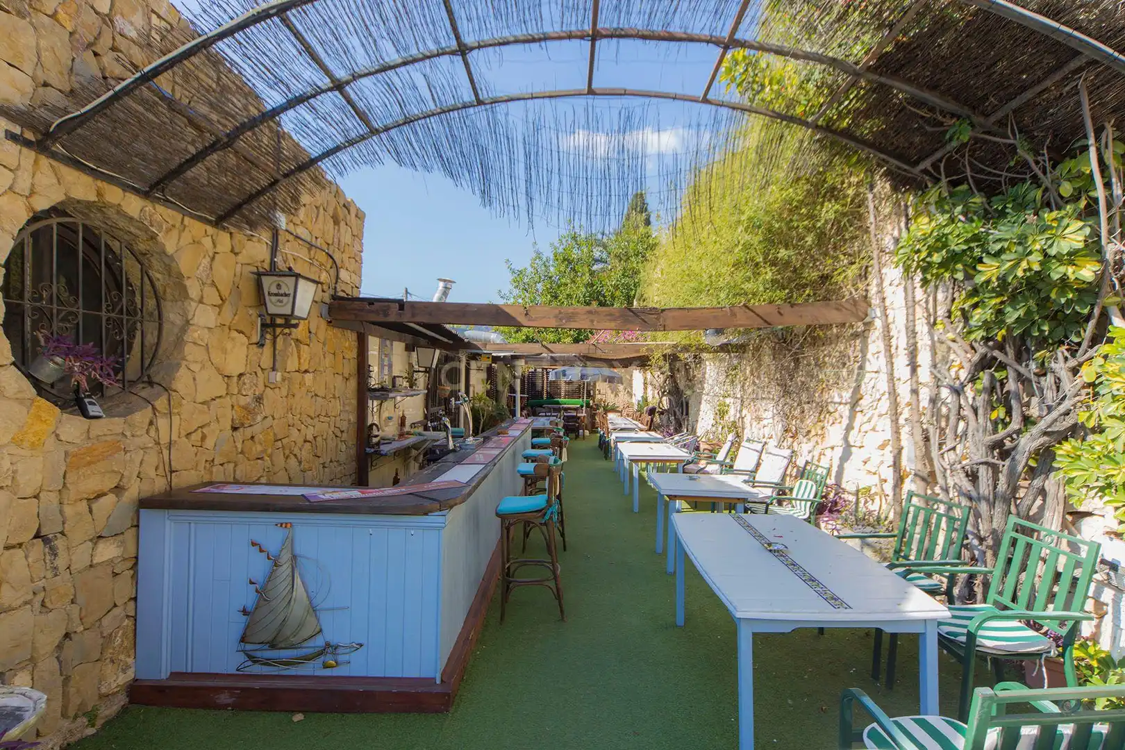Terrasse von Geschaftsraum zur Miete in Calpe / Calp mit Klimaanlage, Möbliert und Internet