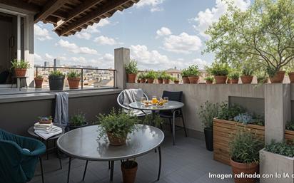 Terrace of Flat for sale in  Madrid Capital  with Heating, Parquet flooring and Furnished