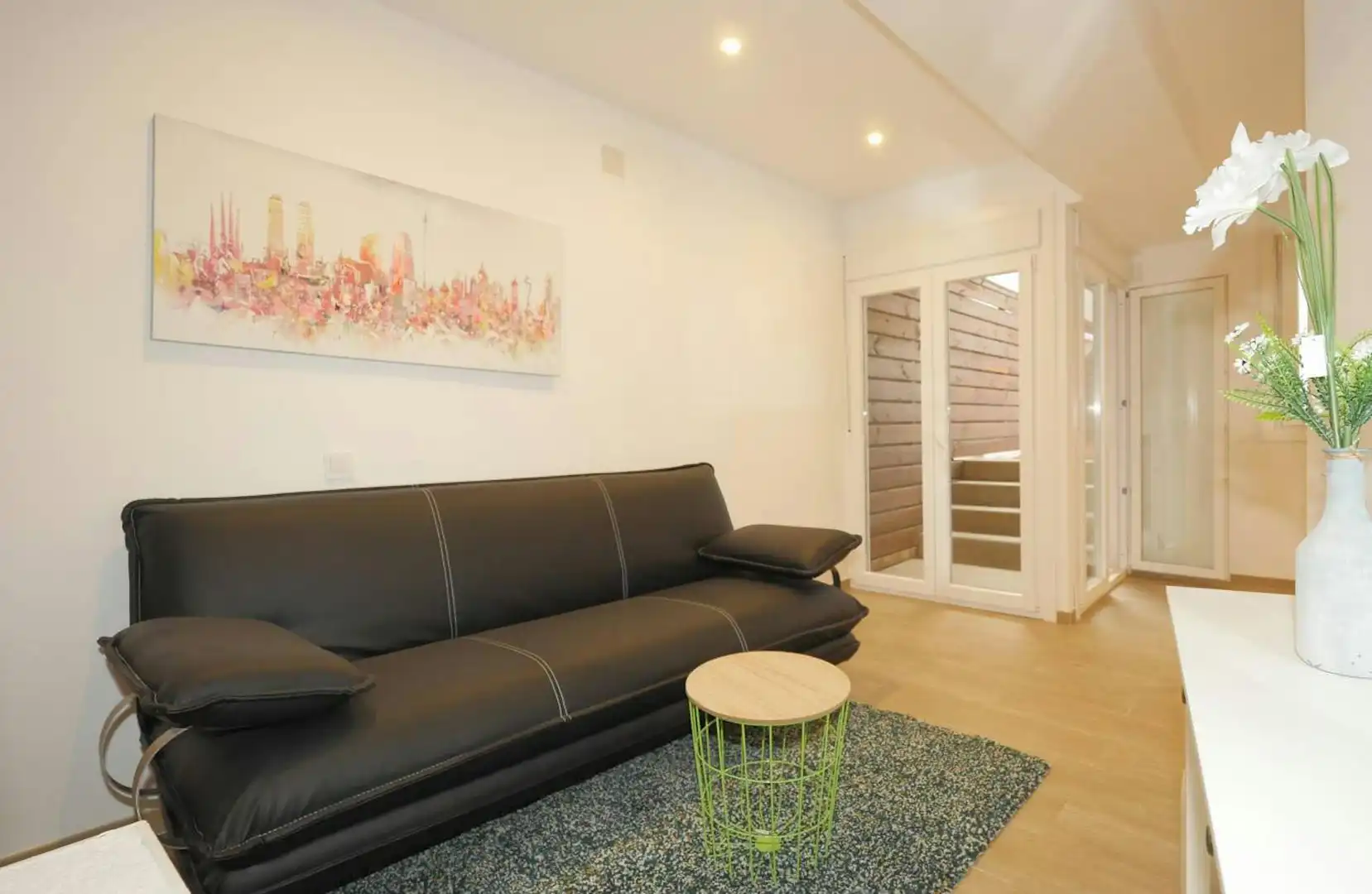 Sala de estar de Piso de alquiler en Barcelona con Aire acondicionado, Calefacción y Amueblado