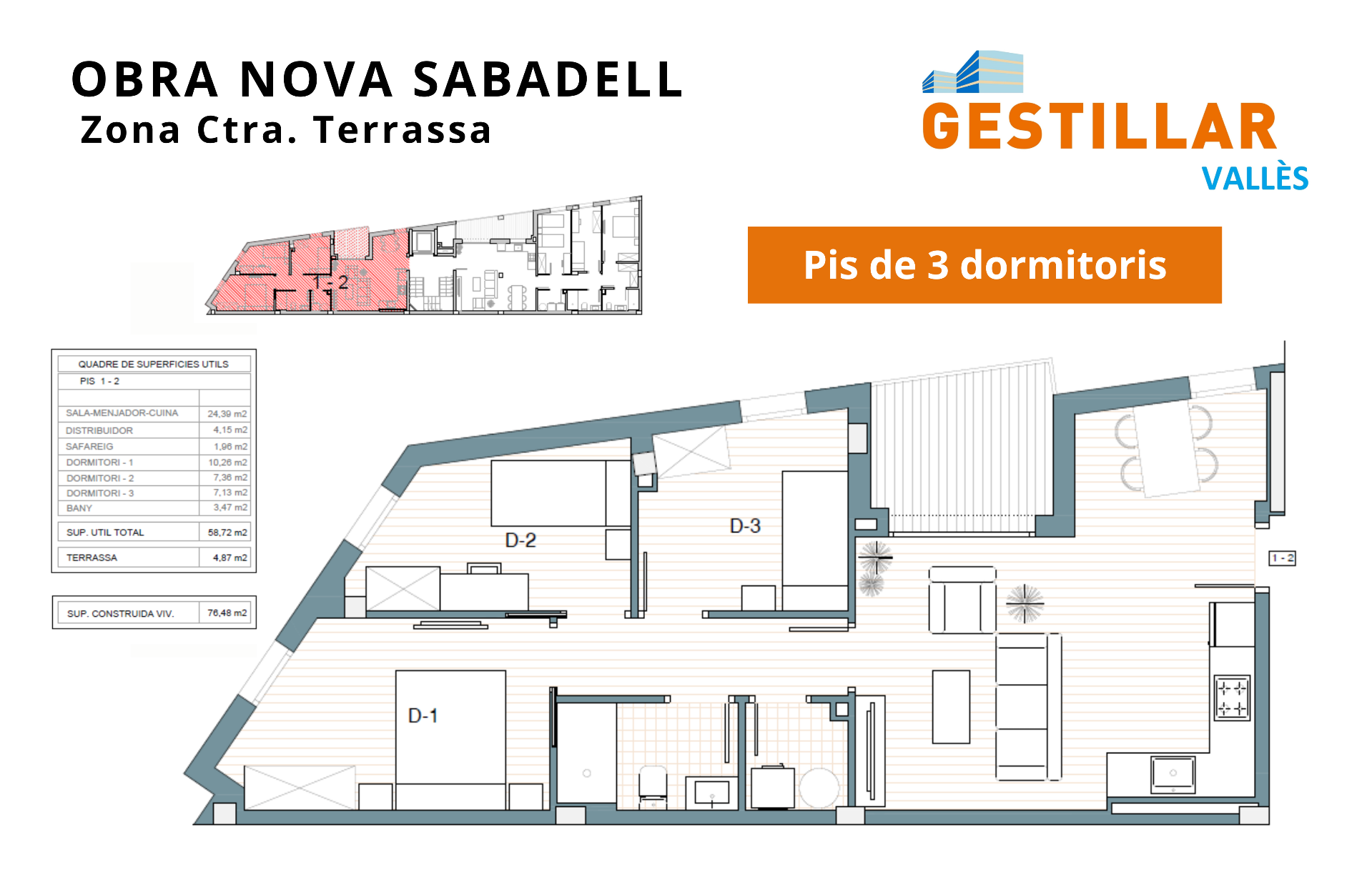 Piso en venta en Sabadell