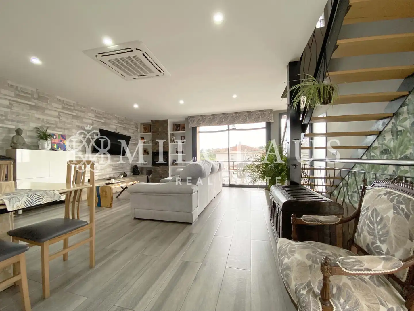 Wohnzimmer von Haus oder Chalet zum Verkauf in Lliçà d'Amunt mit Klimaanlage, Heizung und Privatgarten