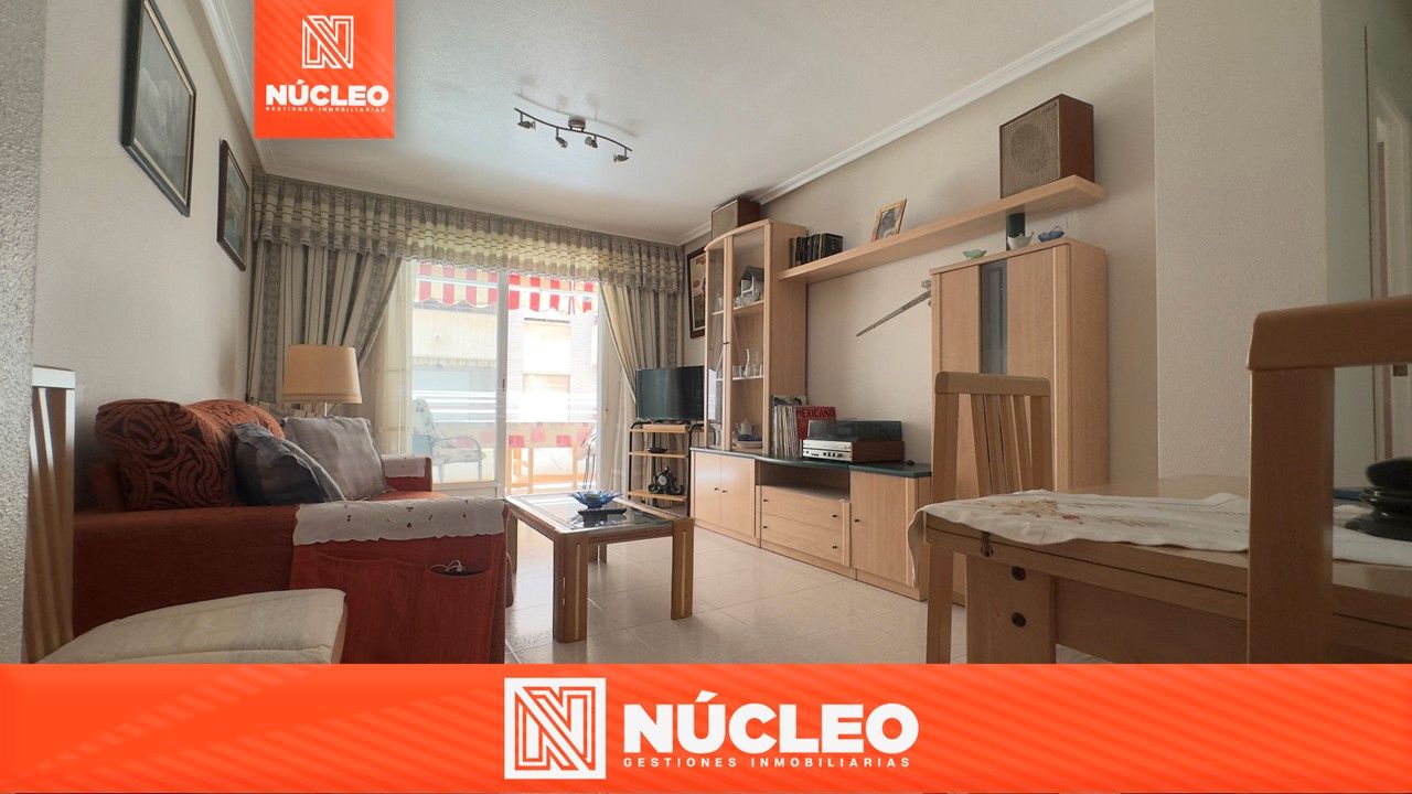 Living room of Flat for sale in Santa Pola  with Air Conditioner, Terrace and Furnished