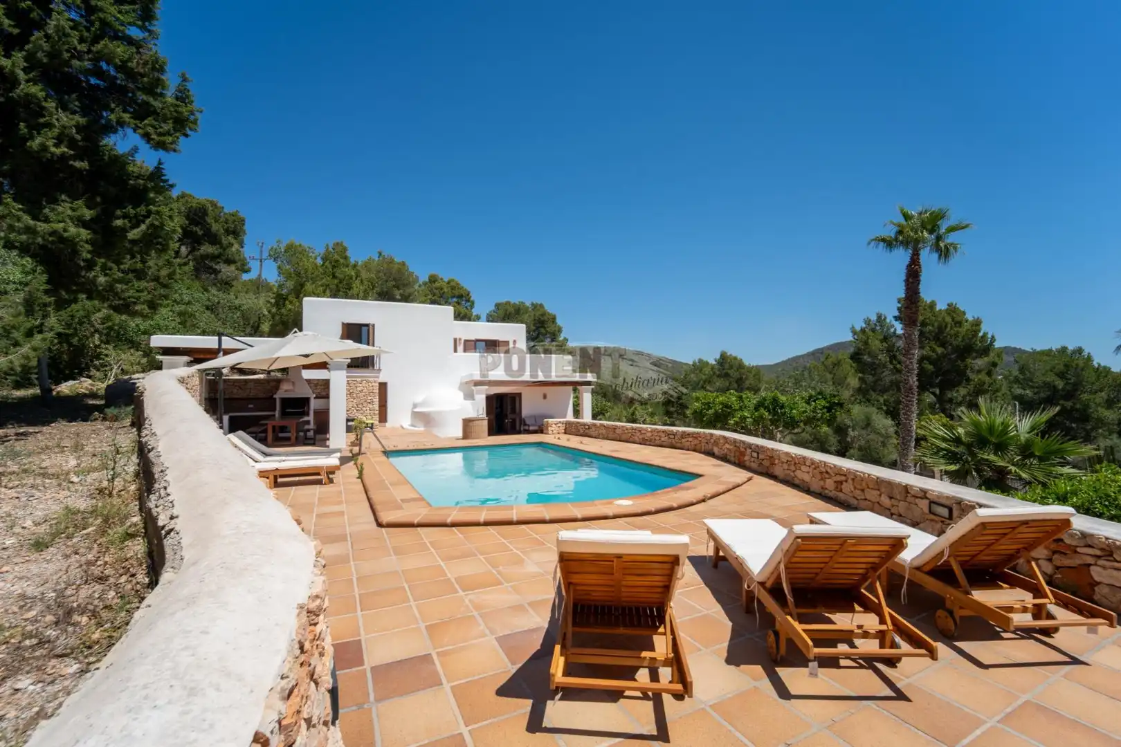 Piscina de Casa o chalet de alquiler en Sant Josep de sa Talaia con Aire acondicionado, Calefacción y Jardín privado
