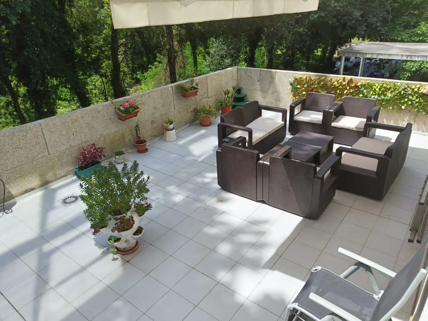 Terrasse von Wohnung zum Verkauf in Brión mit Heizung, Terrasse und Abstellraum