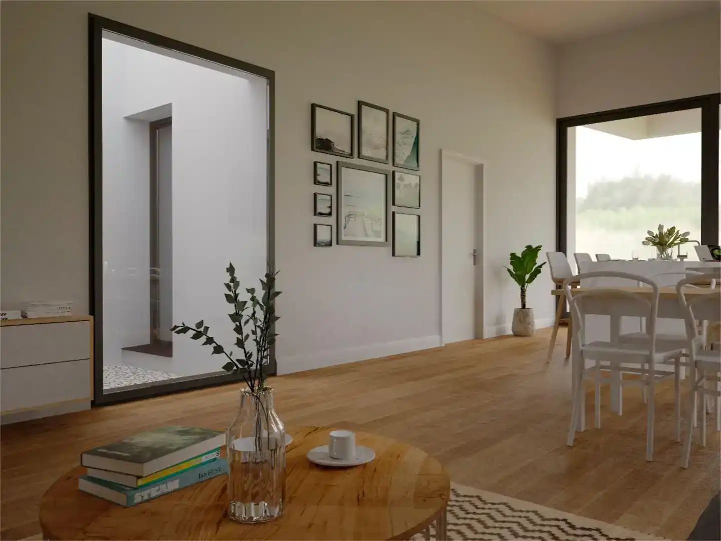 Living room of Houses for sale in Gijón   with Air Conditioner, Private garden and Parquet flooring