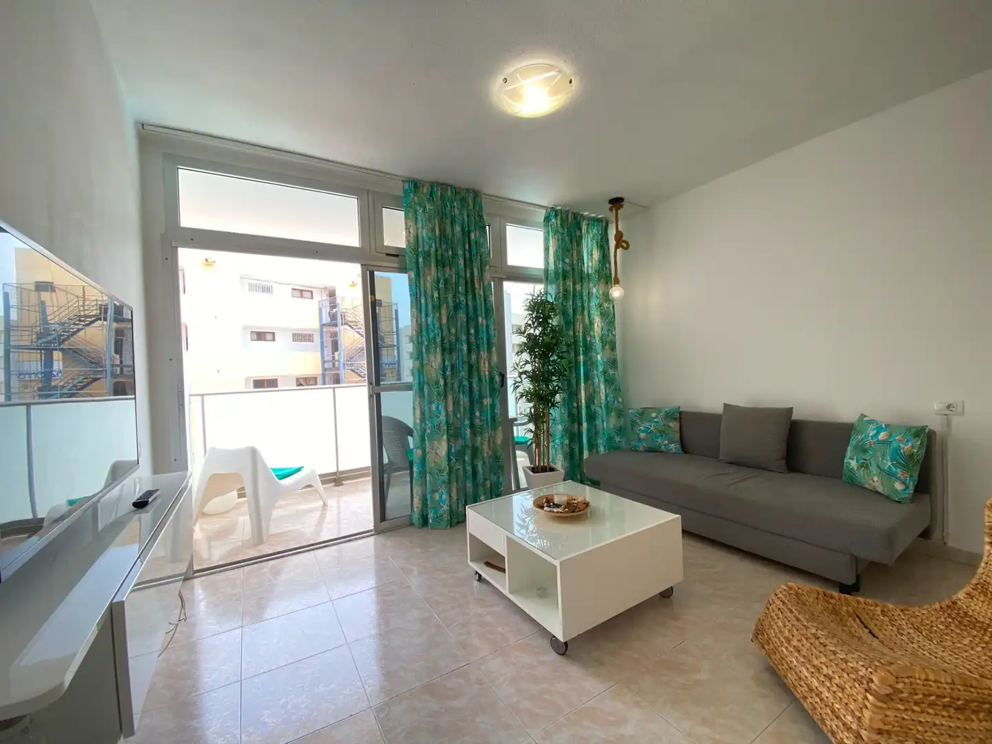 Living room of Flat for sale in San Bartolomé de Tirajana  with Private garden, Terrace and Furnished