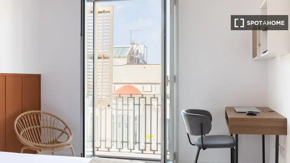 Balcony of Flat for rent in Barcelona  with Air Conditioner, Heating and Furnished