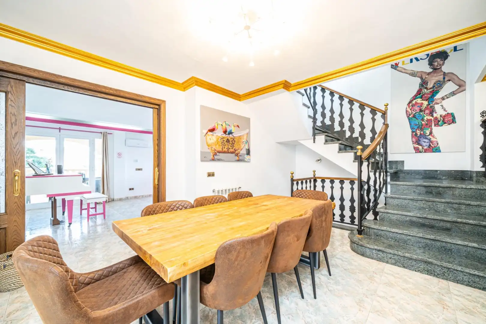 Comedor de Casa o chalet en venta en  Palma de Mallorca con Aire acondicionado, Calefacción y Jardín privado